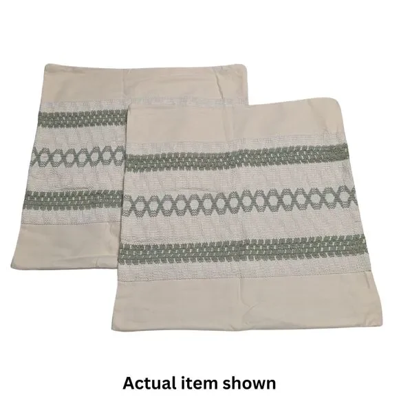 🌿 MIULEE Sage Green Boho Pillow Covers 20x20 Set of 2 Modern Macrame Farmhouse - Picture 6 of 9